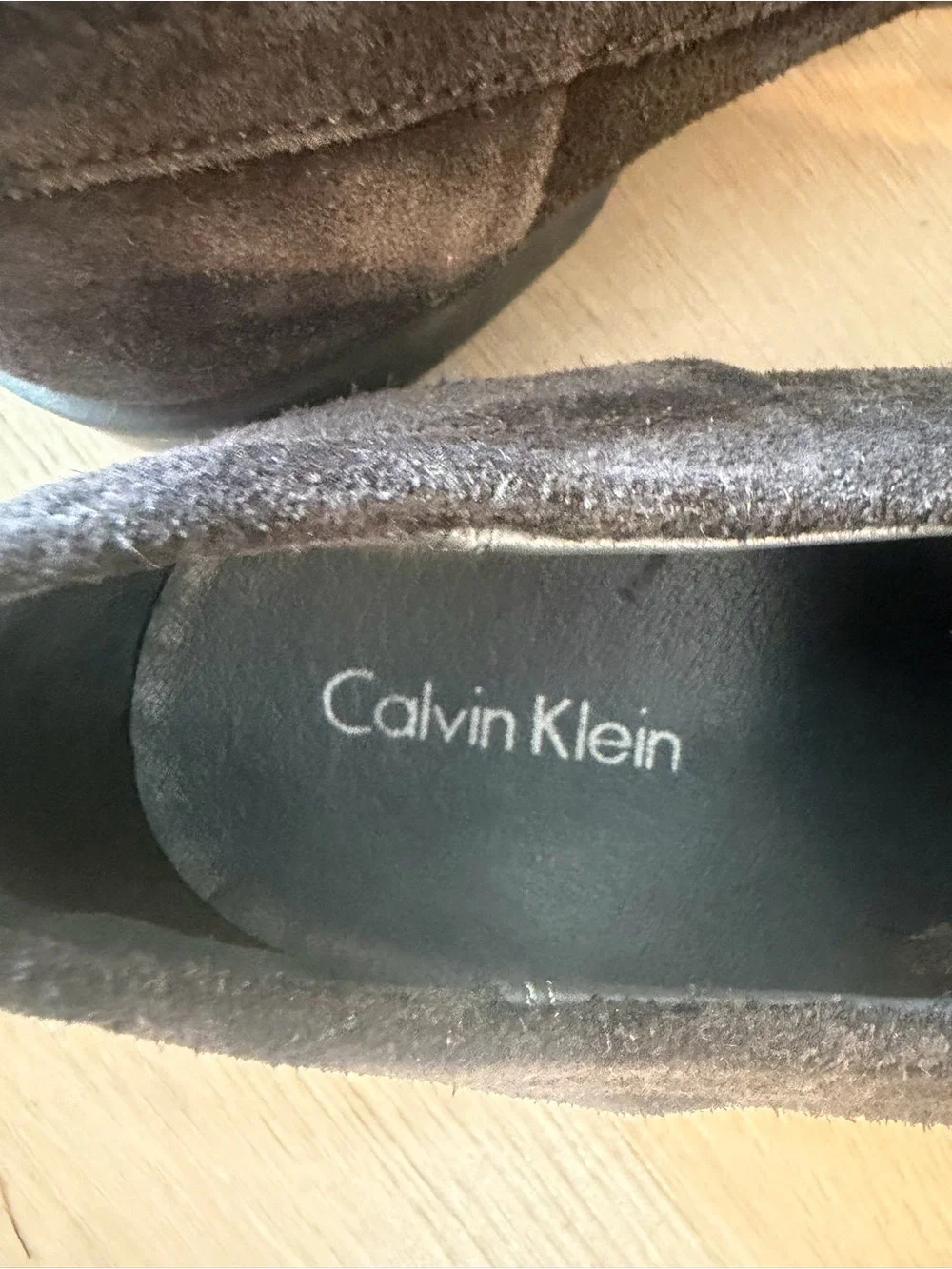 Calvin Klein Men’s Dark Brown Suede Derby Shoes